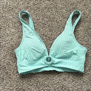 Mint Green Ribbed Swim Top